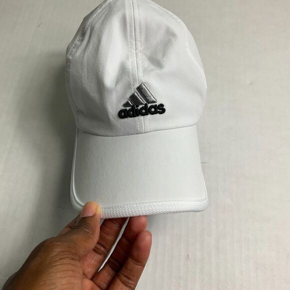 Adidas Unisex Adjustable Baseball Cap White Trefoil Logo Casual Golf Hat OS - Picture 2 of 7